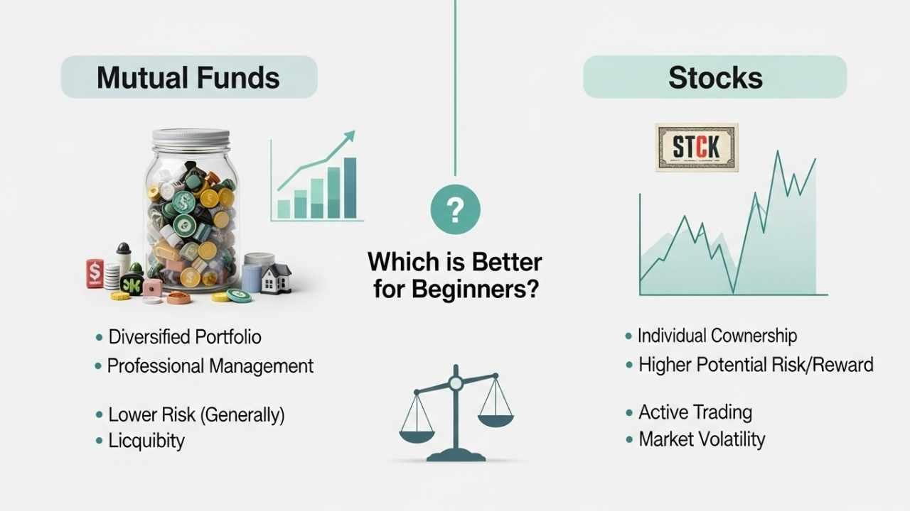 Difference Between Mutual Funds and Stocks – Which is Better for Beginners